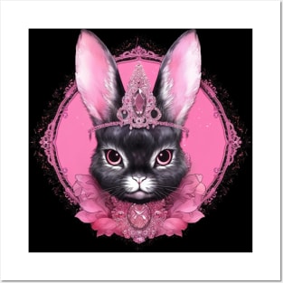 Black  Rabbit With Gems Posters and Art